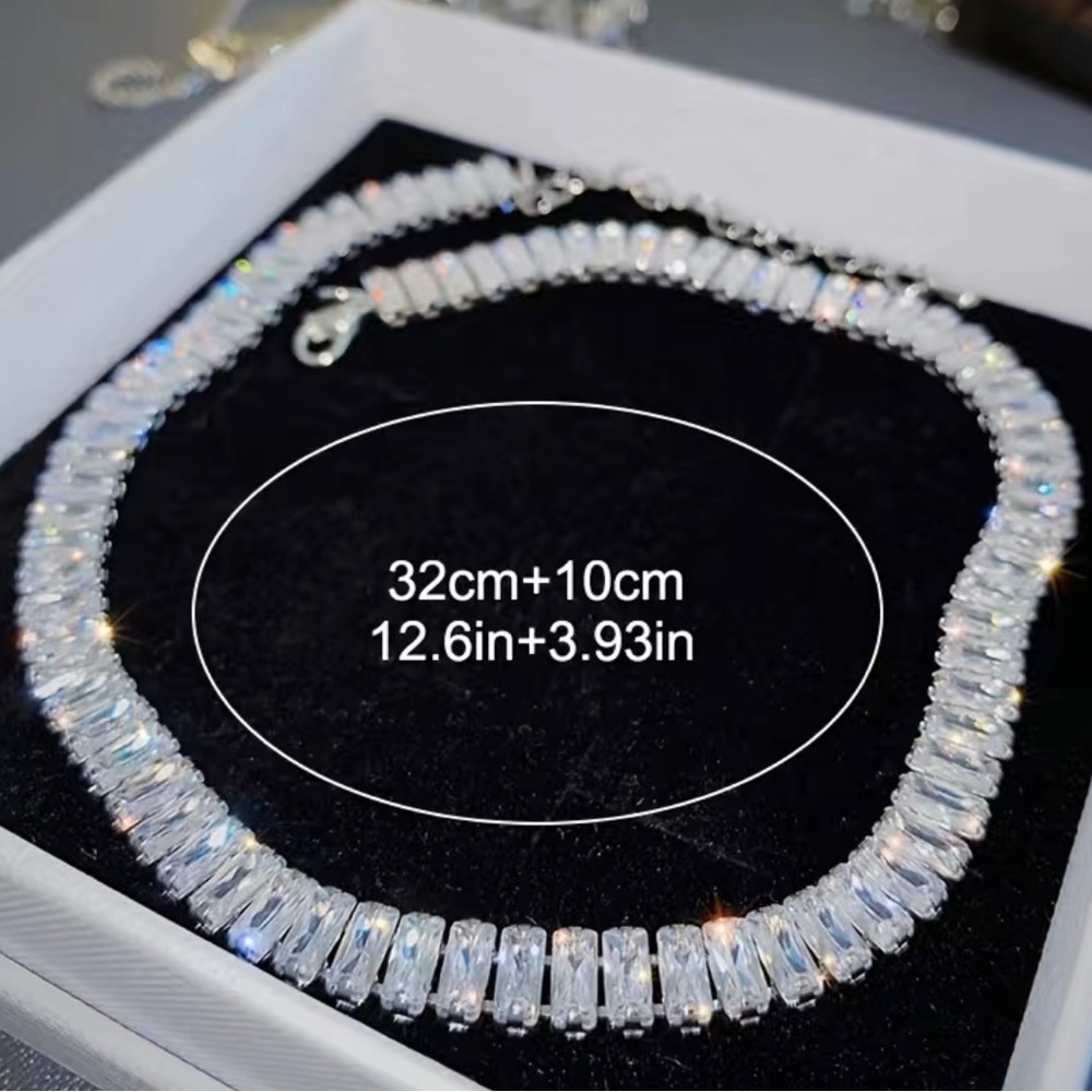 Diamond Choker Tennis Necklace | 4 MM Diamond | 925 Sterling Silver